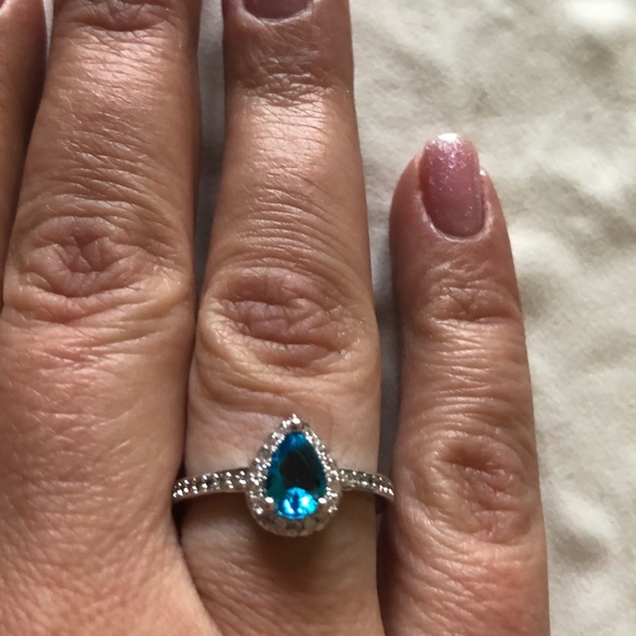 Jewelry - Blue and white topaz rings and earrings